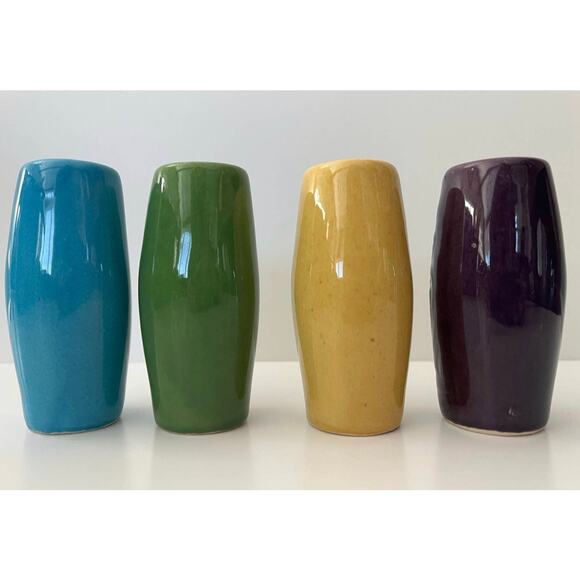 Tiki Farm Shot Glasses 2001 Vintage Set of 4 Squid Tiki Modern Mugs Hawaiin Bar - Picture 2 of 6